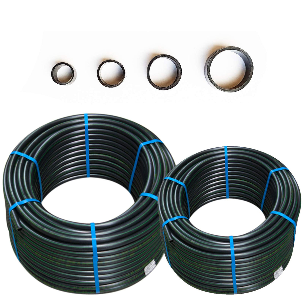 Verdone PE-Rohr 16 mm 50 m PN6 Bewässerungsrohr für Tropfbewässerung und Beregnung
