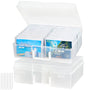 Lifewit Fotoaufbewahrungsbox, transparente PP-Box mit 18 inneren Fotoboxen und Tragegriff