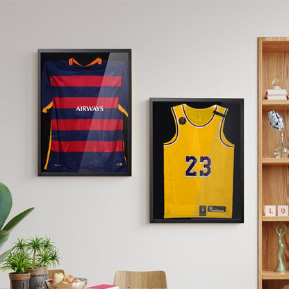 Avalo Objektrahmen 3D Box Fussballtrikot 60x80 cm Schwarz