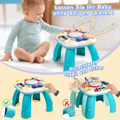Fajiabao Musikspieltisch Baby 6 in 1 Musikspielzeug ab 1 Jahr