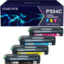 STAROVER Toner kompatibel für Samsung CLT-P504C 4er-Pack: Rechteckige Tonerkartuschen (CMYK) für Farbdruck im Laserdrucker.