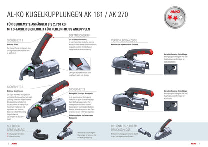 AL-KO AK 161 Kugelkupplung 50mm bis 1700kg Soft Dock