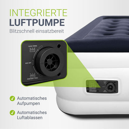 Juskys Selbstaufblasende Luftmatratze 90x190cm mit Pumpe