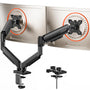 ErGear Monitorhalterung 2 Monitore, Dual Monitor Arm für 13-32 Zoll, schwarz, zwei verstellbare Arme