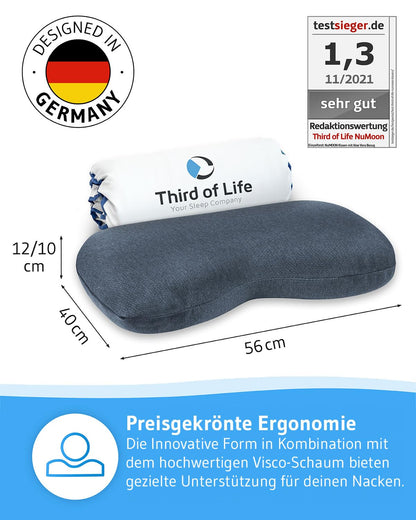 NuMOON QuickDry Nackenkissen - Memory-Foam 55x40x12cm
