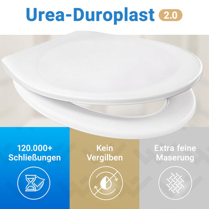 LOBENSWERK WC-Sitz mit Absenkautomatik, antibakteriell, Duroplast