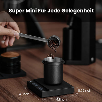 MHW-3BOMBER Mini Kaffeewaage ES6029B-OS mit Timer, Schwarz