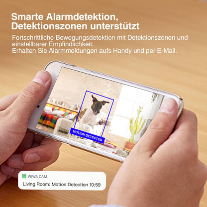 WIWACAM MW5 2K WLAN Mini Kamera mit Nachtsicht und Bewegungserkennung