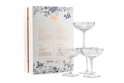 Glassique Cadeau Venus Coupe Cocktailgläser 4er Set, 240 ml