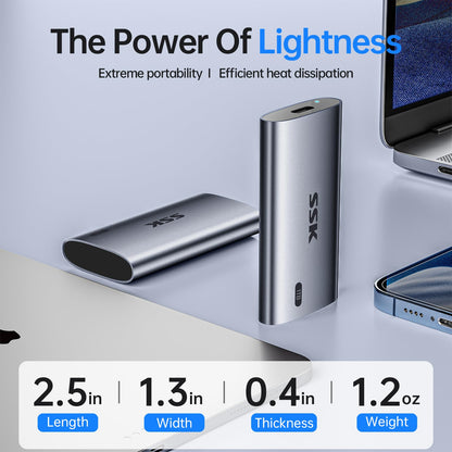 SSK Portable SSD – Externe NVMe SSD 1TB USB 3.2 Gen2x2