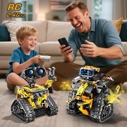 HiWEEGO Technik Roboter Bausatz 5-in-1 mit Fernbedienung und App