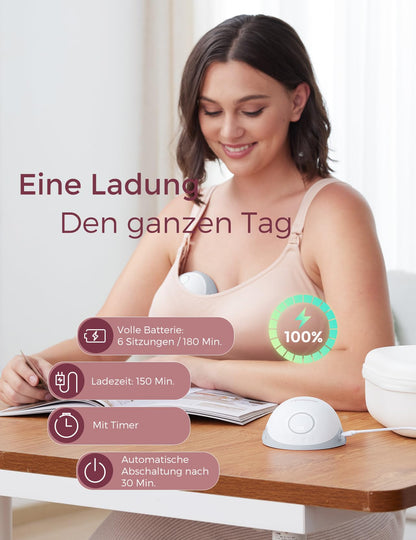 Momcozy Milchpumpe Mobile Style M6, tragbar, 24 mm, rot, 2 Stück