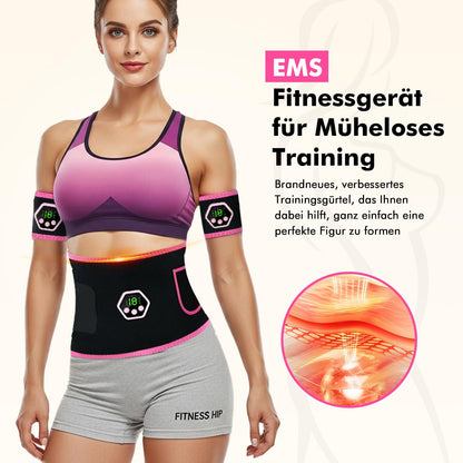 iWarmbase EMS Trainingsgerät Bauchtrainer, 6 Modi & 19 Intensitäten