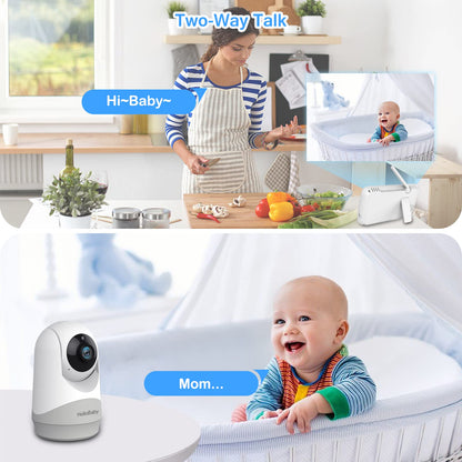 HelloBaby Babyphone mit Kamera, 5-Zoll-Display und Nachtsicht