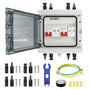 SolVolt PV Anschlusskasten DC Überspannungsschutz 1000V IP65, rechteckig, grau. Sichert Photovoltaik-Anlagen gegen DC-Überspannung.