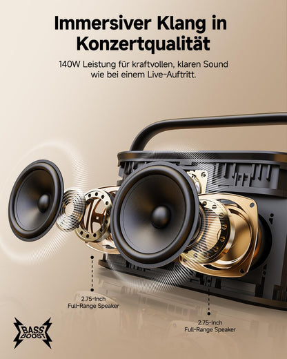 Ikarao Shell S2 Karaokemaschine mit Textanzeige und 2 Mikrofonen