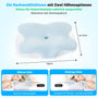 BRO ergonomisches Nackenstützkissen aus Memory Foam, 60x40x13cm, Schmetterlingsform, Bezüge in Blau und Grau
