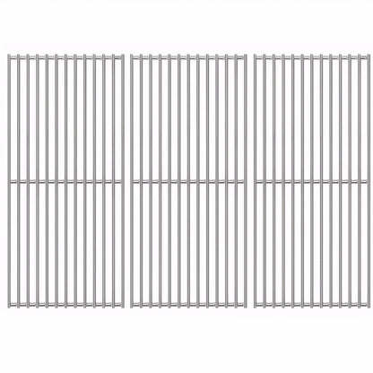 GFTIME Edelstahl Grillrost 41,5 x 70,5 cm, 3-teilig für Gasgrills, massiver Edelstahl, 7 mm Stabdurchmesser