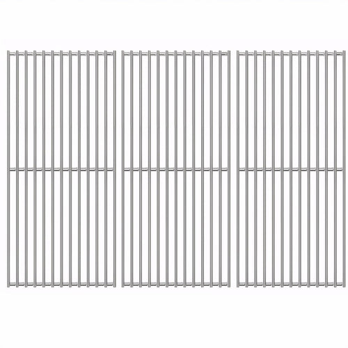 GFTIME Edelstahl Grillrost 41,5 x 70,5 cm, 3-teilig für Gasgrills, massiver Edelstahl, 7 mm Stabdurchmesser
