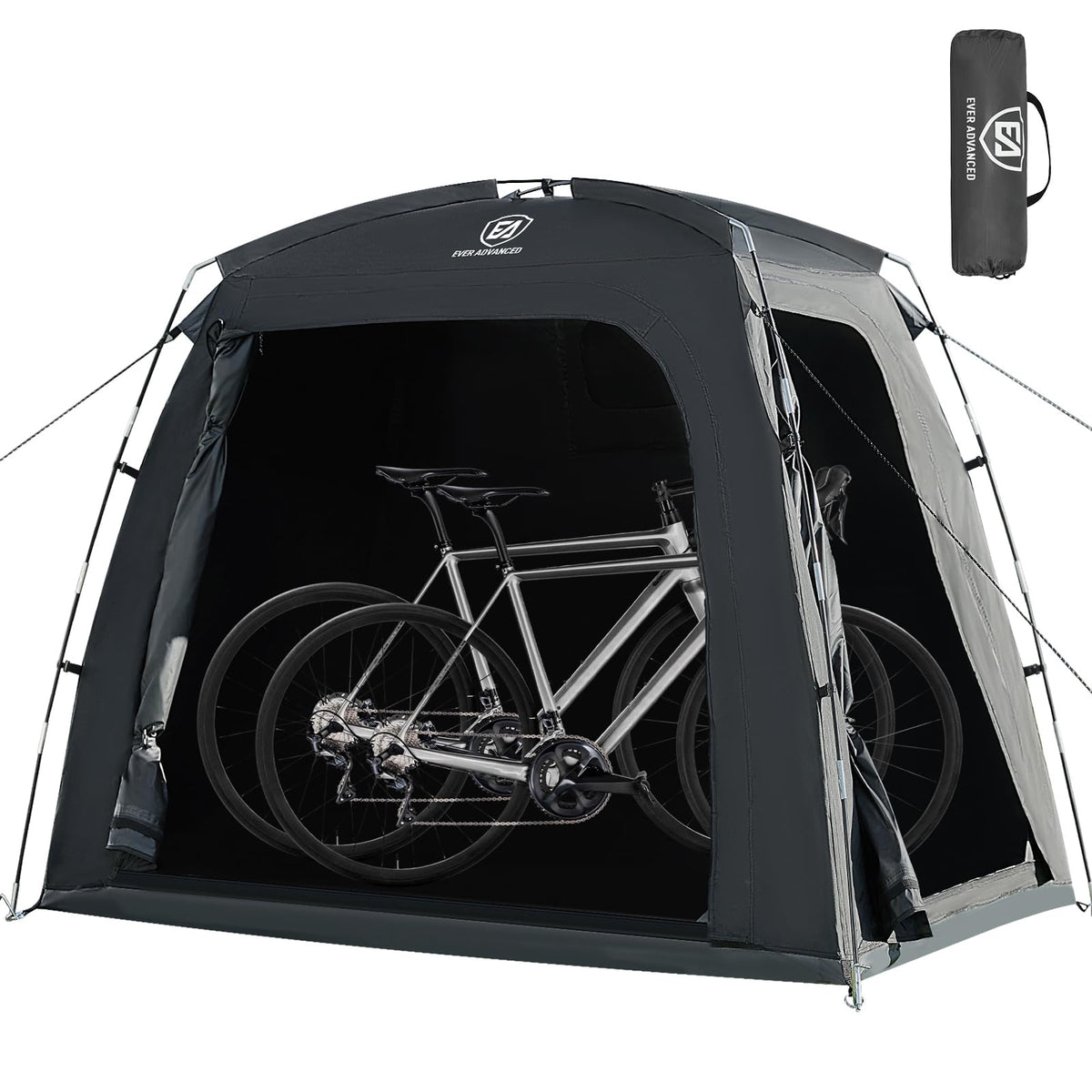 EVER ADVANCED Fahrradzelt für 2-3 Fahrräder wasserdicht 200x120x165cm aus Polyestergewebe