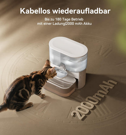 FEELNEEDY FN-W15 Katzen-Trinkbrunnen, kabellos, Edelstahl, 3,5 L