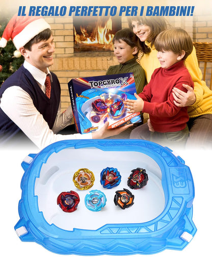 BGOVTAPO X-Arena Starter-Set – Battle-Tops Arena mit 2 Startern