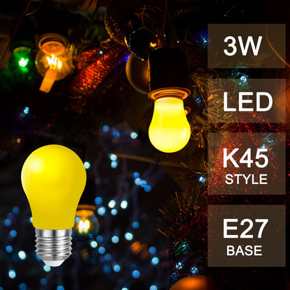 Belaufe E27 LED Glühbirnen bunt, 3W, 40 Stück in 5 Farben
