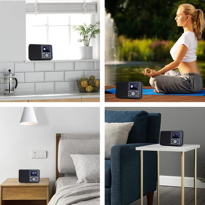 MangoKit MD3 DAB+/UKW Digitalradio mit Bluetooth, dunkelgrau