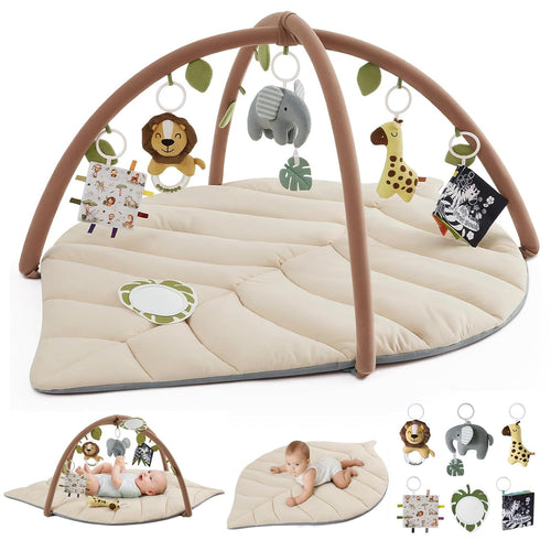 Blissful Diary Spielbogen Baby mit Spieldecke und 6 Spielzeugen im Boho-Ozean-Design