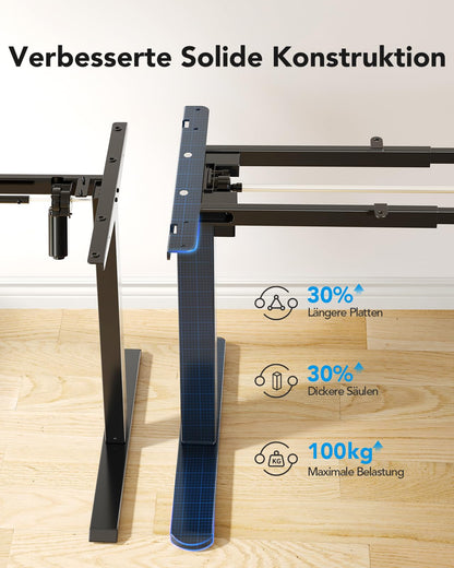 HUANUO Schreibtischgestell höhenverstellbar mit bürstenlosem Motor