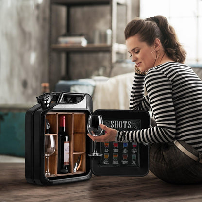 Maverton Kanister-Bar 20L, abschliessbar, schwarz, mit Gravur