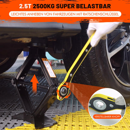 IMAYCC Scherenwagenheber 2.5T Set mit Radmutternschlüssel