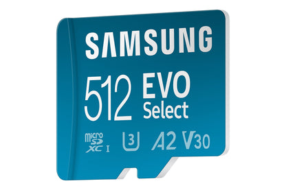 Samsung EVO Select 2024 microSD-Karte 512 GB mit SD-Adapter