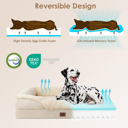 EHEYCIGA Orthopädisches Hundebett Mittelgross - Beige