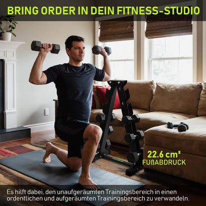 PhysKcal 5-Tier Kurzhantel Rack – Hantelablage Ständer