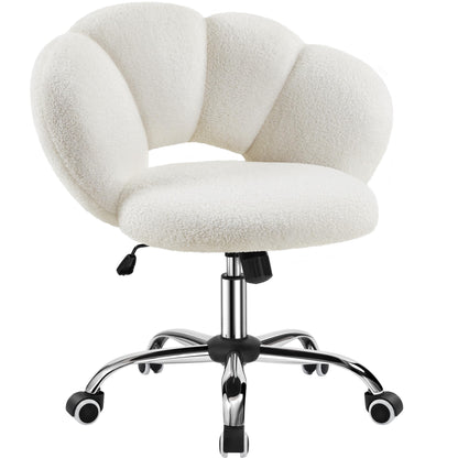 Yaheetech Bürostuhl Schreibtischstuhl Wolkenform ergonomisch weiss. Unterstützt die Haltung bei der Arbeit am Schreibtisch.