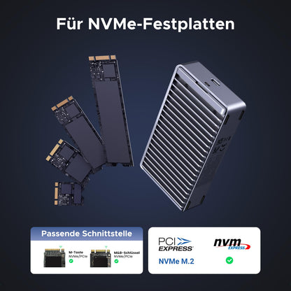 UGREEN 40Gbps USB4 M.2 NVMe SSD Gehäuse - Thunderbolt 4 kompatibel