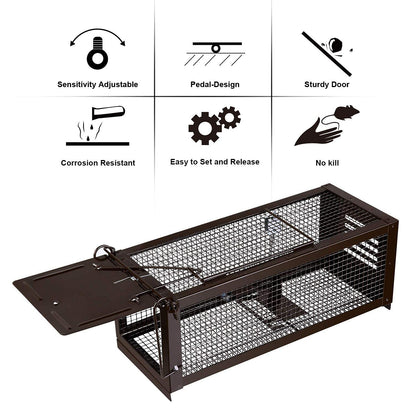RatzFatz® Profi Mause- & Rattenfalle Lebendfalle - 2X XXL Set