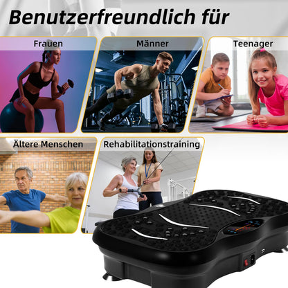 EVOLAND Vibrationsplatte 3D E1209 mit Bluetooth und Widerstandsbändern