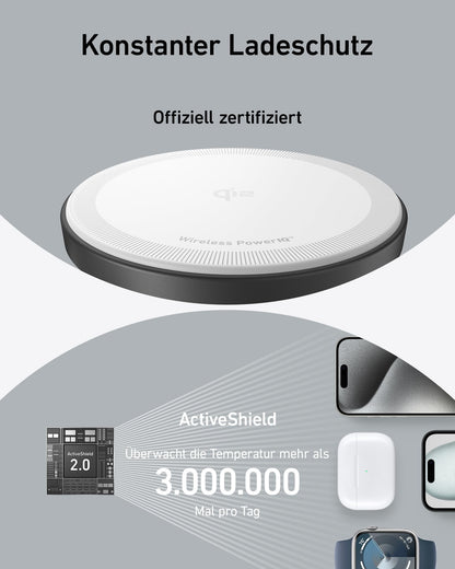 Anker MagGo 3-in-1 Kabelloser Ladeständer - 15W Qi2 MagSafe