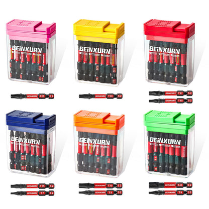 Geinxurn Impact Torx Bit-Set 90-teilig, 50 mm, S2-Stahl, magnetisch