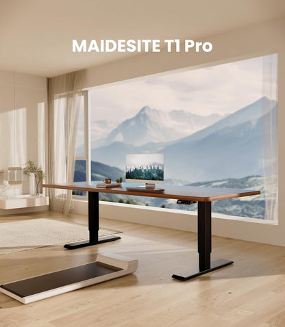 MAIDeSITe T1 Pro Elektrischer Stehschreibtisch 2-Bein - Schwarz