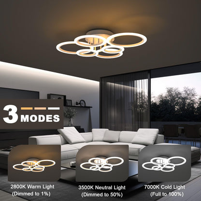 RUYI moderne Deckenleuchte LED - dimmbar Φ80cm 72W Farbwechsel