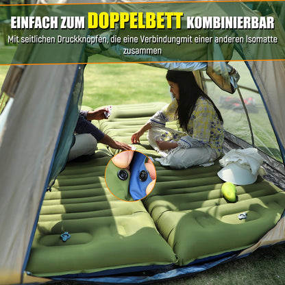 Myxslop Isomatte Camping 12 cm, aufblasbare Luftmatratze mit Fusspumpe