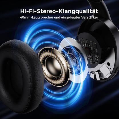 LETSACTIV TH11 Funkkopfhörer für TV, Over-Ear mit 40h Akkulaufzeit