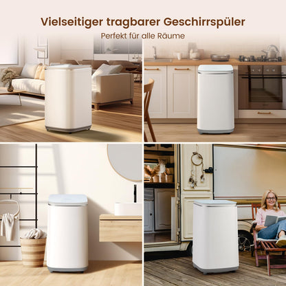 HAVA T02 Mini Waschmaschine 3 kg, vollautomatisch mit Schleuder