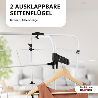 Grafner Turm-Wäscheständer, 30 m Leinenlänge, klappbar, mit Rollen