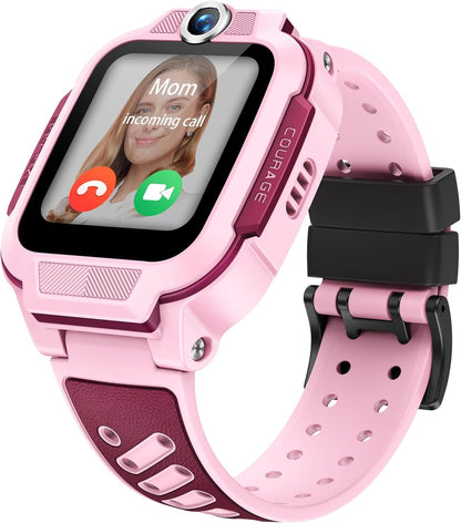 imoo Z3 Smartwatch für Kinder mit GPS, 4G und SOS, rosa – rosafarbenes Armband und 1,5-Zoll-HD-Display