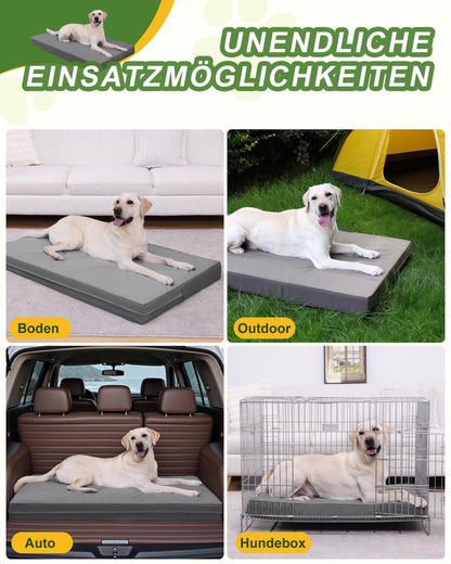 Favodormir Orthopädisches Hundebett für grosse Hunde 119x73cm Grau