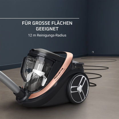 Rowenta RO7954 Silence Force Beutellos – Schwarz/Roségold